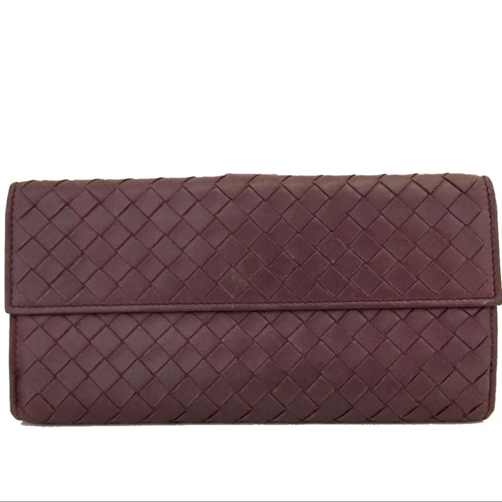 Bottega Veneta Intrecciato Lambskin Bifold Long Wallet